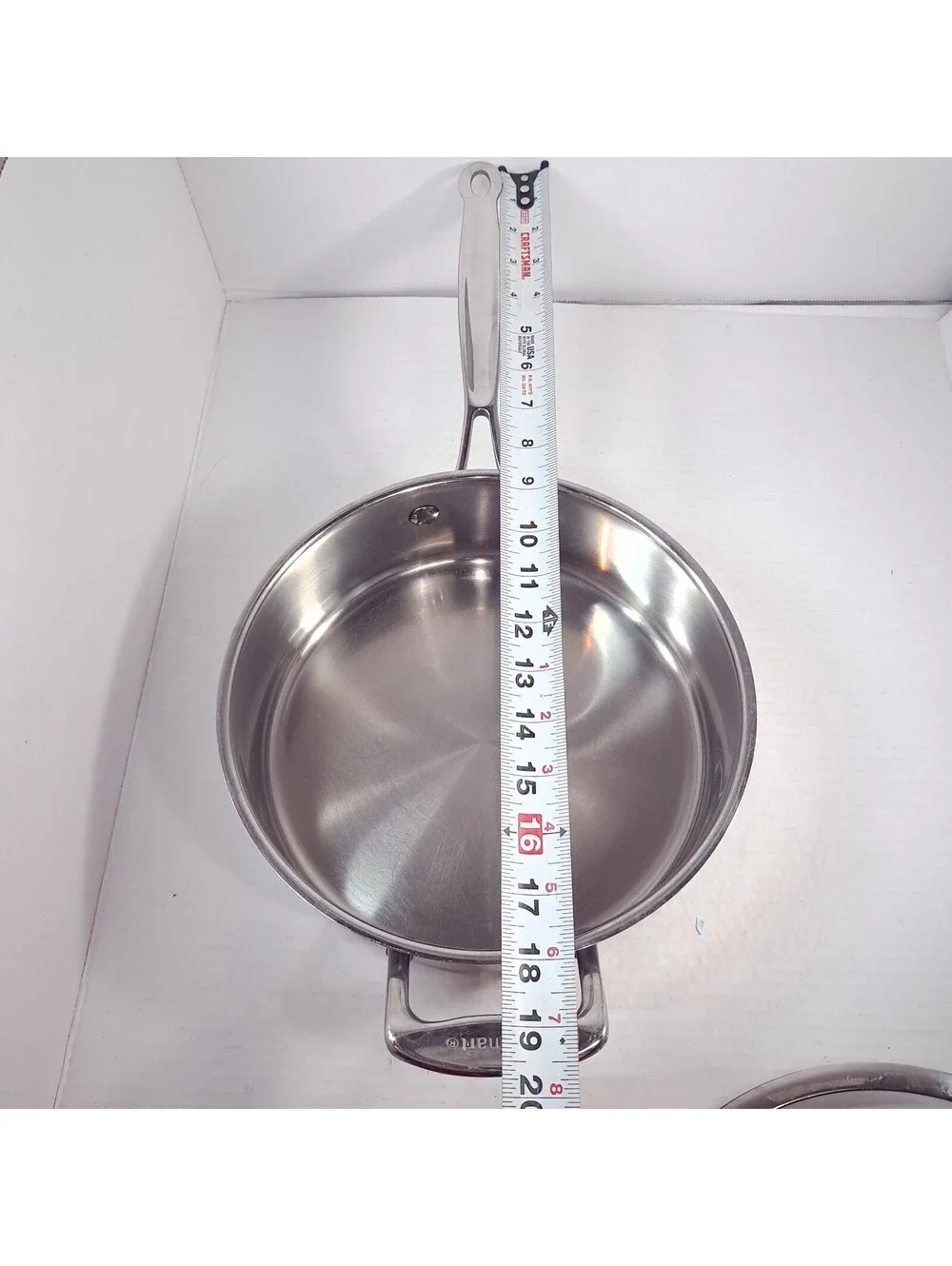 Cuisinart 3.5qt quarter Saute Pan Long Handle lid 18/10 Stainless Steel #733-24H